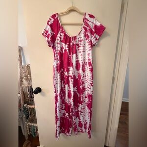 Pink Tie-Dye Jumpsuit